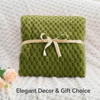 BEDELITE Fleece Blanket - 3D Jacquard Decorative Green Apple Throw Blankets for Couch & Bed, Soft and Cozy Warm Plush Fluffy Blanket All Seasons Suitable, 50x60Inches