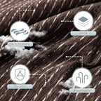 MYSKY HOME Boho Couch Cover Deep Chocolate Sofa Covers Washable, Farmhouse Sofa Slipcover Simple Couch Protector for Dogs Chenille Sectional Couch Covers L Shaped Couch Cushion Covers, 91"x 134"
