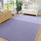 Amearea Large Modern Area Rugs for Bedroom Living Room, 6x9 Feet Purple Thickened Memory Foam Rug, Fluffy Indoor Washable Rugs Non Slip Minimalist Carpet for Boys Girls Dorm Nursery Room Decor