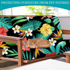 12 Pcs Stretch Patio Cushion Covers,Outdoor Couch Covers Replacement,Outdoor Couch & Sofa Slipcovers,for Patio Furniture Cushion Covers,Washable Reusable Furniture Protector (Floral,Cover Only)