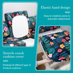 12 Piece Outdoor Cushion Covers, Patio Sofa Cushion Covers, Stretch Fit