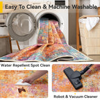 RELEANY Washable 6'x9' Abstract Area Rug for Living Room Starlight