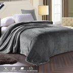 Exclusivo Mezcla Soft Waffle Fleece Bed Blanket Twin XL Size, Gray