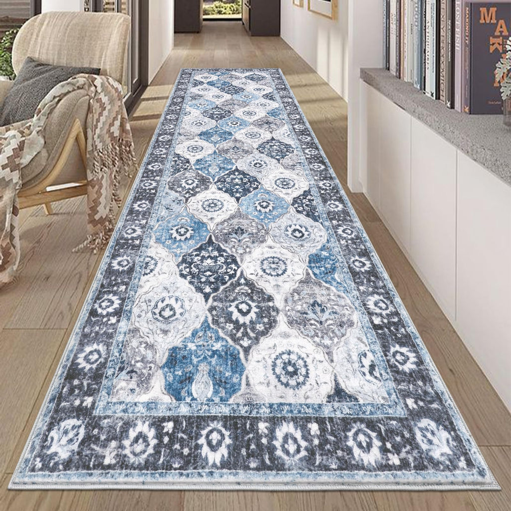 HEBE Hallway Runner Rug 2'8''x8', Washable Non Slip Kitchen Rug Runner