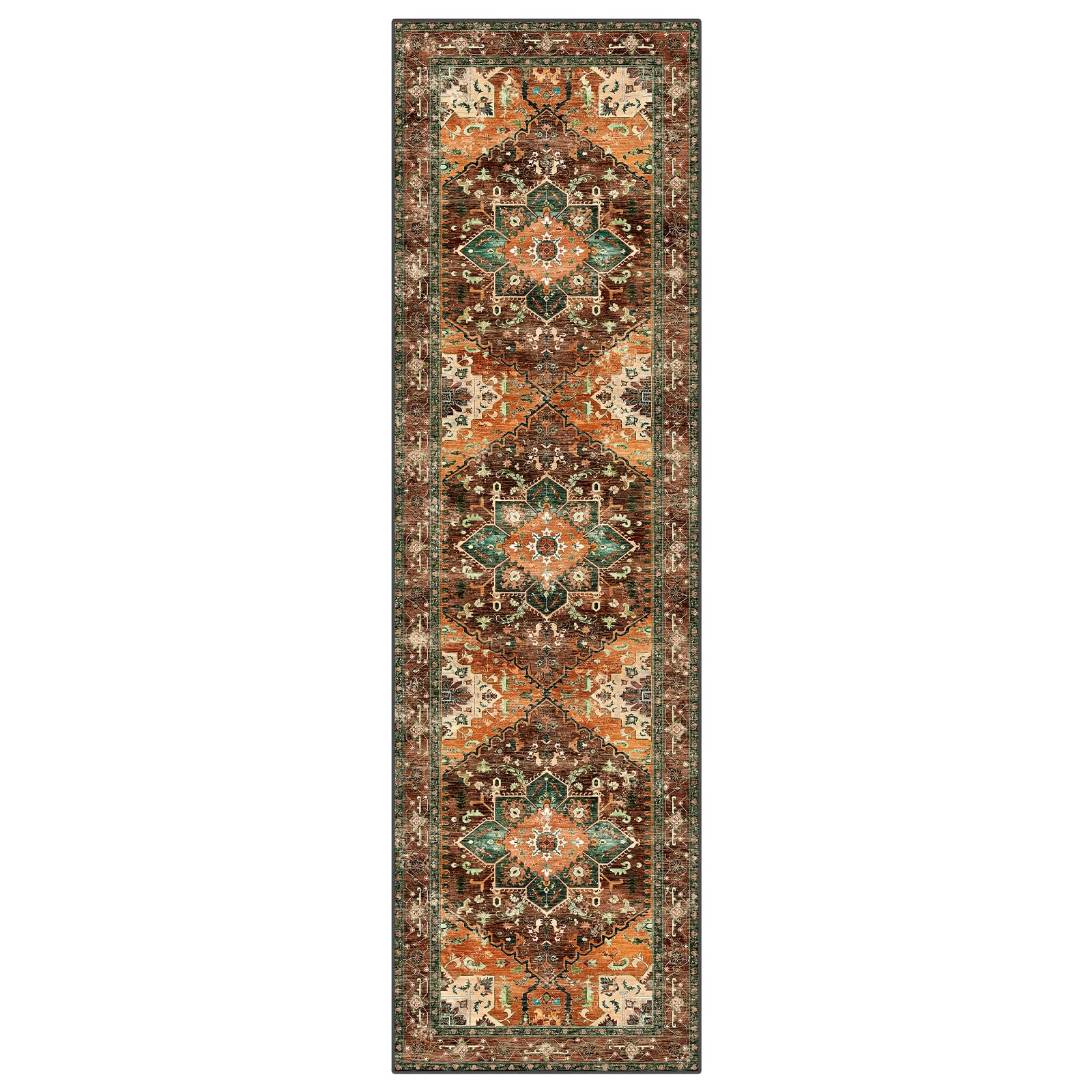 Yamaziot Washable Runner Rug, 3x10 Non-Slip Boho Hallway Kitchen Rug