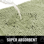 Smiry Dog Door Mat for Muddy Paws, Absorbent Non Slip Dirt Trapper, 24x16