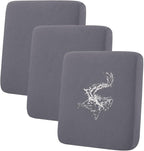 hyha Waterproof Couch Cushion Covers, Washable Sofa Cushion Slipcovers, Thick Stretch Jacquard Fabric, Couch Sofa Covers for Pets with Elastic Bottom (3 Pieces, Middle Grey)