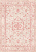RELEANY Area Rugs 2'x6' Runner Rug Non Slip Washable for Kitchen Hallway Bedroom Beside Laundry Room Bathroom Rug, Floor Carpet, Pink Light Vintage Pink
