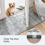 Lofus 2X 6 Area Rug for Hallways,Grey Washable Runner Rugs with Non Slip Rubber Backing, Low Pile Soft Carpet Runner for Kitchen Bathroom Bedroom Laundry