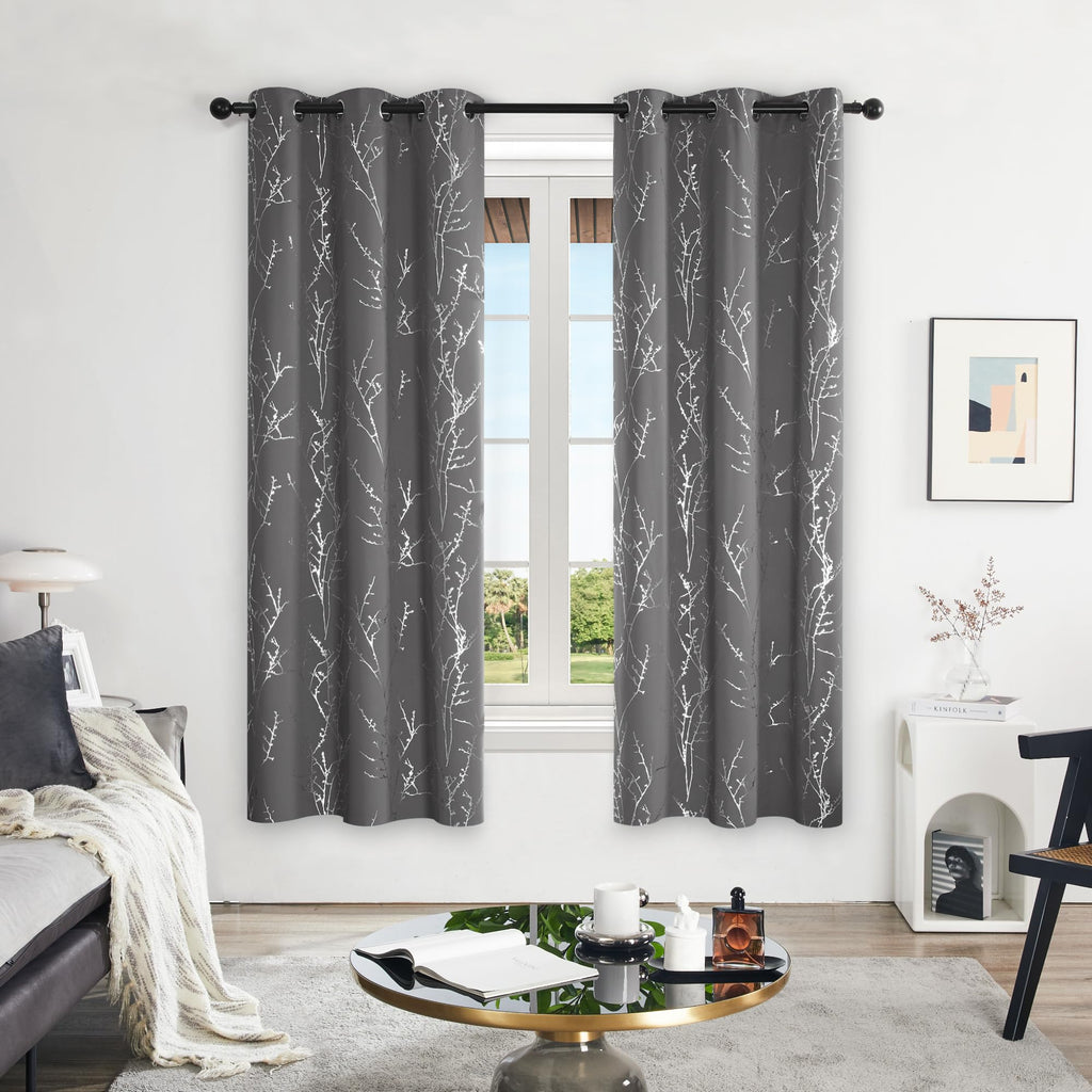 Deconovo Living Room Curtains 72 Inches Long, Blackout Curtains for Bedroom