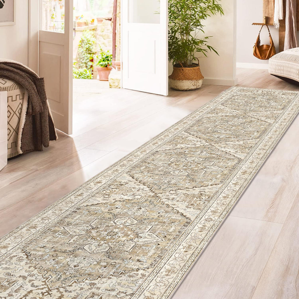 Yamaziot Washable Runner Rug, 2x12 Non-Slip Boho Hallway Kitchen Rug