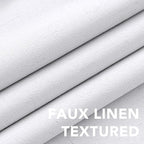 H.VERSAILTEX Linen Blackout Curtains 72 Inches Long 100% Blackout Thermal Insulated Textured Linen Look Curtain Draperies Anti-Rust Grommet, Energy Saving with White Liner, 2 Panels, Bright White