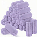 Buryeah 24 Pcs Flannel Throw Blanket Bulk 50 x 60 in Sleepover Blanket Outdoor Wedding Throw Lightweight, Oeko-tex Standard 100 Certified for Sofa Homeless Gifts (Light Purple)