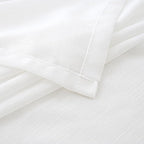 BGment White Linen Curtains 54 Inch Length for Living Room - Rod Pocket Textured Drapes Light Filtering for Bedroom Country Decorative Lightweight Natural Rustic, 2 Panels Set, 42 X 54 Inch