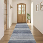 Nakagishi Area Rug Living Room Rugs: 2X6 Machine Washable Boho Large Neutral Farmhouse Stain Resistant Moroccan Indoor Floor Carpet for Bedroom Nursery Dorm Dining Room Home-Denim Blue