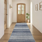 Nakagishi Boho 2x6 Runner Rug Machine Washable Rugs Non Slip Denim Blue