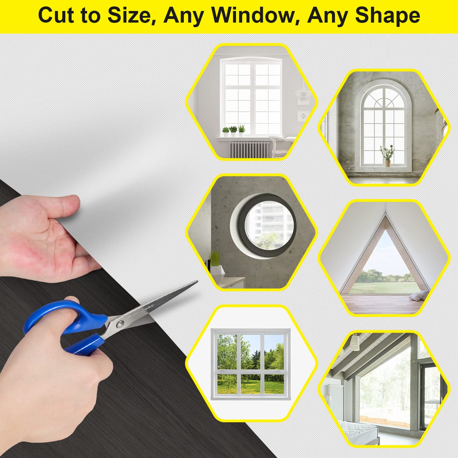 FADOTY 100% Blackout Curtains, 57"x 118" Portable Black Out Window Cover