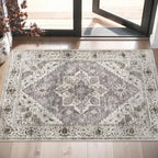SERISSA 2x3 Washable Non Slip Boho Small Area Rug for Entryway，Earth Tone