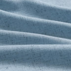 2 Panels Set Blue Linen Curtains 126 Inches Long for Living Room Extra Long Back Tab Curtain Neutral Farmhouse Light Filtering Semi Sheer Linen Drapes Ceiling to Floor for Large Window 52x126