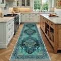RELEANY Washable Area Rug, Runner 2'x7', Teal