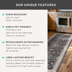 Dark Washable Long Runners for Hallways, 2'6"x8' Wide Kitchen Runner Rug, Entryway Indoor Rug, Non Slip Rubber Backing Boho Vintage Floor Decor, Ashen/Multi