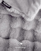 Ultra Soft Cozy Faux Fur Throw Blanket, Fuzzy Plush Thick Bubble Blanket, Oversize Luxury Fluffy Blanket for Couch, Bed, and Living Room, 50x60 Inches, Light Grey