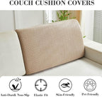 Sofa Covers Couch Covers for Sofa Pet Friendly Couch Cushion Covers Universal Sofa Covers Washable Stretch Slipcovers for Sectional Sofa (Texture Light Coffee,Back Cover L)