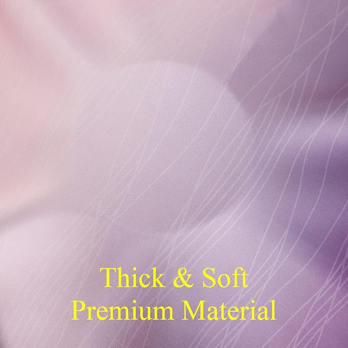Pink and Purple Ombre Blackout Curtains for Girls Bedroom 36 Inches Long