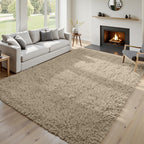 6x9 Fluffy Shag Area Rugs for Living Room Bedroom: Soft Carpet Gray Camel