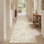 Soalmost Runner Rug 2x7 Washable Non-Slip Hallway Rugs for Kitchen Beige
