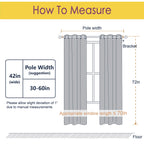 NICETOWN 50% Blackout White Curtain Set - Modern Design Solid Grommet Draperies/Drapes for Living Room, Window Dressing for Patio Door (2 Panels, 42 by 72)