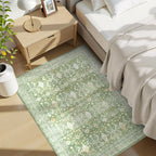 3x5 Area Rugs for Entryway, Non-Slip Washable Rug for Kitchen, Light Green