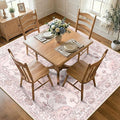 RELEANY Washable Area Rug, Square 7'x7', Pink