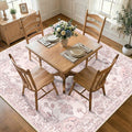 RELEANY Washable Area Rug, Square 7'x7', Pink