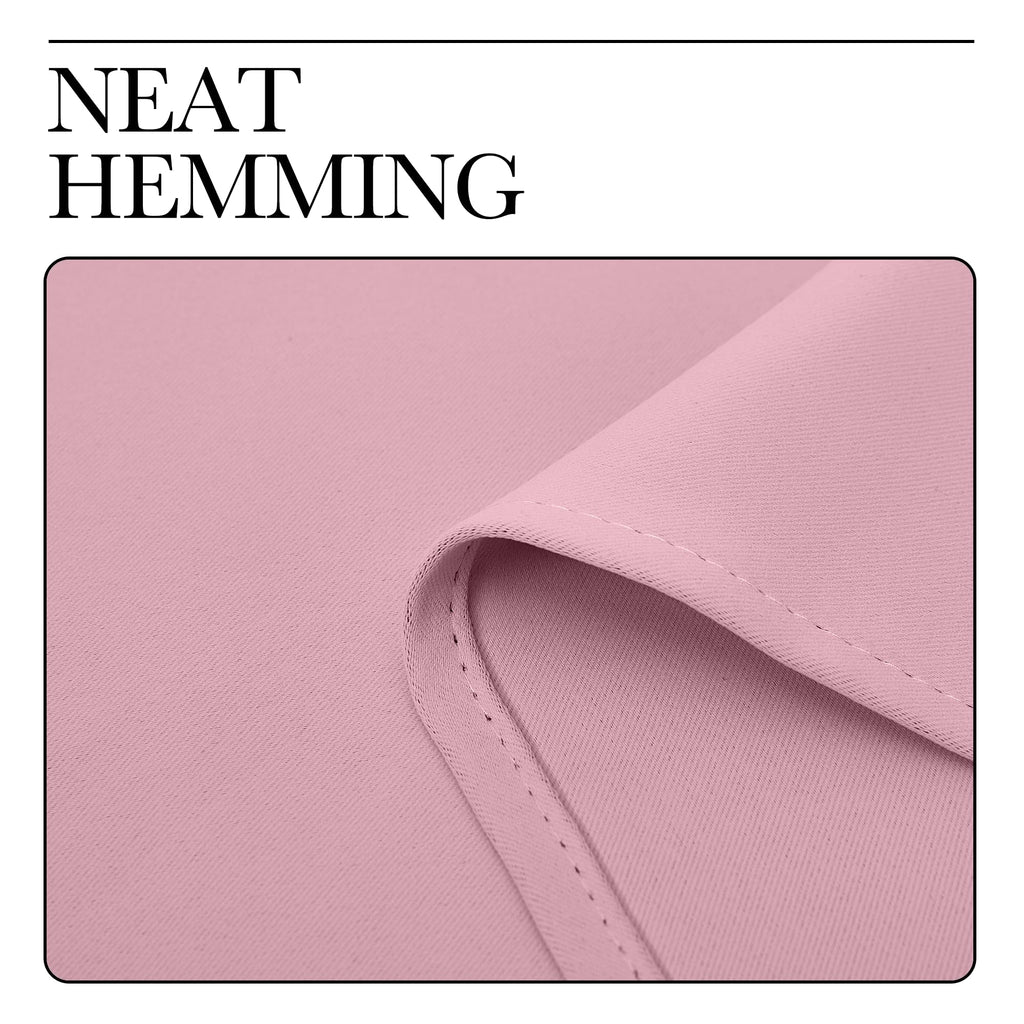 NICETOWN Crystal Pink Blackout Curtains Grommet - Home Decorations Thermal Insulated Solid Grommet Top Blackout Living Room Panels/Drapes for Gift (1 Pair, 55 x 86 inches)