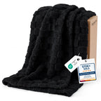 Bedsure Checkered Fleece Throw Blankets for Bed/Couch, Ashley Blue,50"×70"