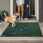 Mibao Front Door Mat Indoor Outdoor Entrance, Dirt Trapping Waterproof All-Season, All-Weather Doormat, Non-Slip Durable Natural Rubber Low Profile Easy Clean Patio Entrance Mat, 61.5" x 36", Green