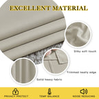 NICETOWN Blackout Natural Curtains for Bedroom - Window Treatment Thermal Insulated Grommet Solid Drapes Thermal Curtains Sound Reducing for Basement/Kitchen, 2 Panels, W37 x L54