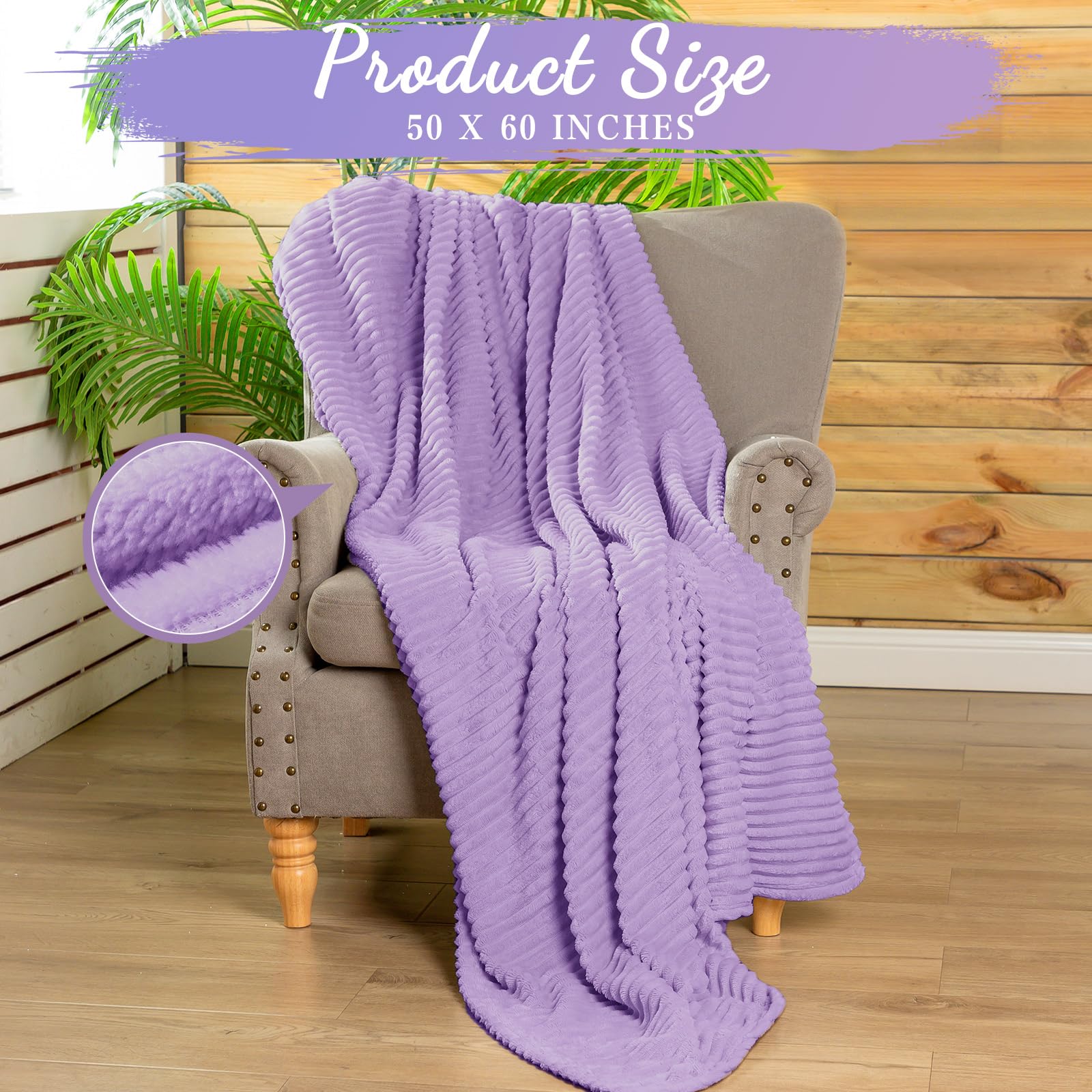 Buryeah 12 Pcs Flannel Throw Blanket Bulk 50 x 60 in Sleepover Blanket Outdoor Wedding Throw Lightweight, Oeko-tex Standard 100 Certified for Sofa Homeless Gifts (Purple Series)