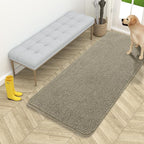 OLANLY Dog Door Mat for Muddy Paws 54x24, Absorbs Moisture and Dirt, Absorbent Non-Slip Washable Doormat, Quick Dry Chenille Mud Mat, Entry Indoor Entryway Carpet for Inside Floor, Warm Taupe