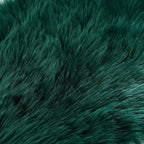 EasyJoy Ultra Soft Fluffy Shaggy Area Rug Faux Fur Rug Chair Cover Seat Pad Fuzzy Area Rug for Bedroom Floor Sofa Living Room (2 x 3 ft Sheepskin, Dark Green)