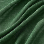 MIULEE Emerald Green Linen Curtains 90 Inch Long for Bedroom Living Room, Soft Thick Linen Textured Window Drapes Semi Sheer Light Filtering Rod Pocket Back Tab Christmas Burlap Look, 2 Panels