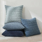 Fancy Homi 4 Packs Decorative Throw Pillow Covers for Living Room Couch Bed, Modern Farmhouse Boho Home Décor Accent Cushion Case, 24" x 24", Blue Series