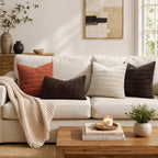 MIULEE Corduroy Decorative Throw Pillow Covers 20x20 Dark Brown Pack of 2