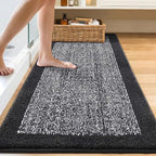 70x24 Long Bathroom Rugs Washable Non Slip, Dark Grey Bath Mat for Bathroom Floor Tub, Soft Absorbent Quick Dry Mats for Shower, Bathtub,Home Decor