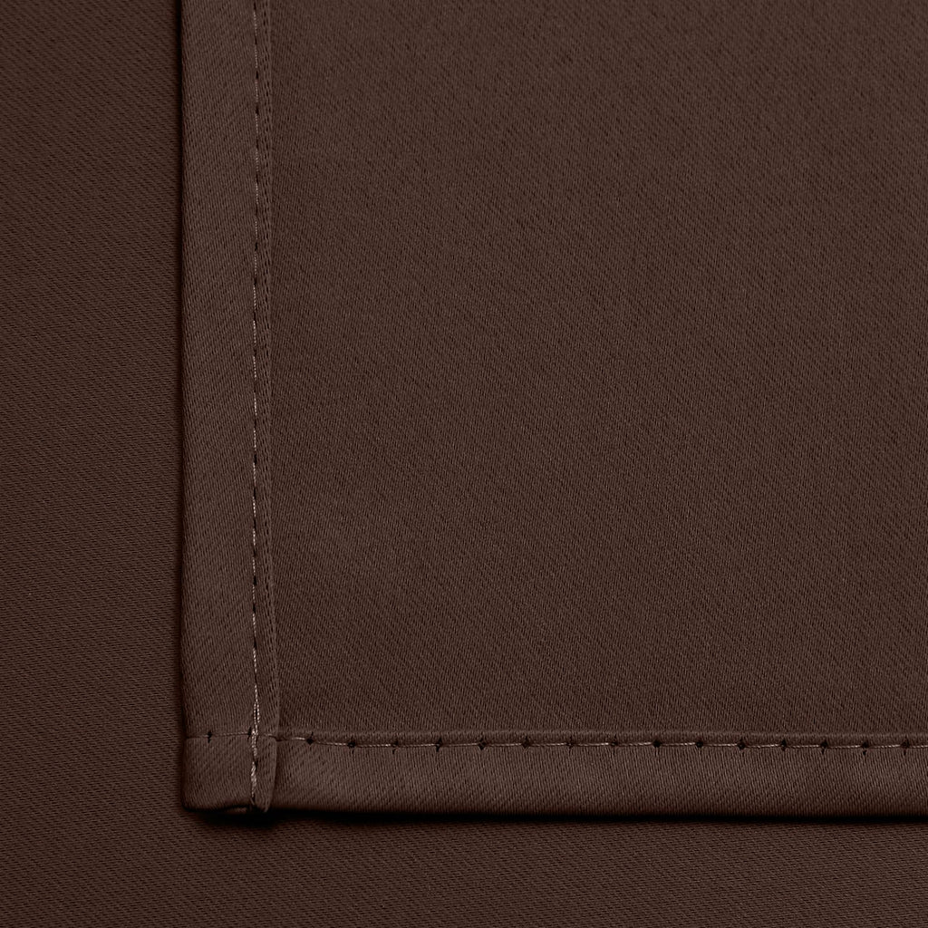 Yakamok Blackout Curtains 38x63 inch Chocolate Brown Thermal Drapes-Bedroom
