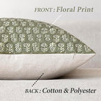 Foindtower Set of 2 Decorative Long Body Lumbar Throw Pillow Covers Neutral Modern Farmhouse Cushion Covers Vintage Home Decor for Sofa Couch Chair Bedroom Living Room,14×36 Inch,Sage Green