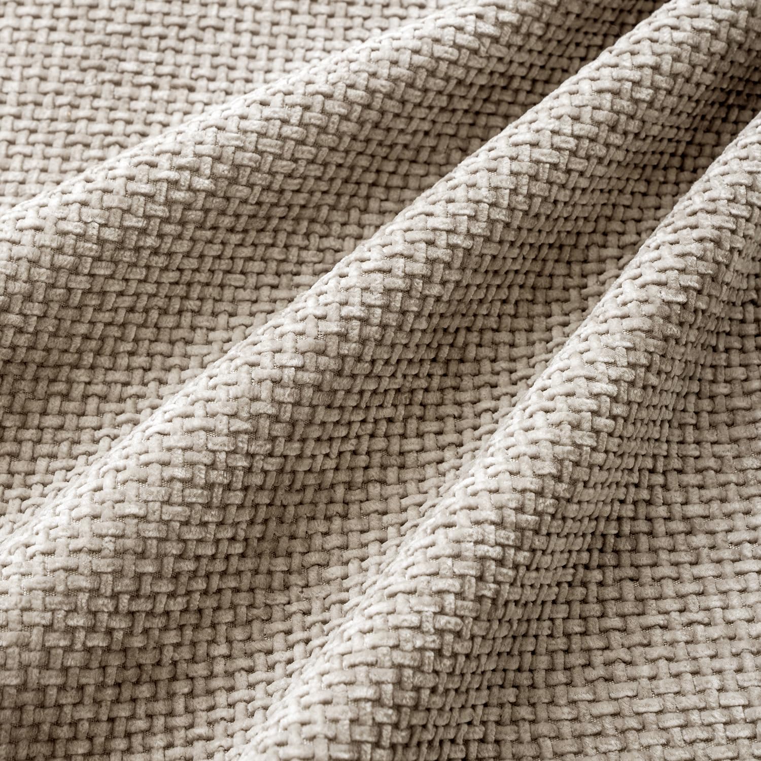 MIULEE Soft Decorative Chenille Pillow Covers Khaki 18x18 Pack of 4