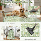 3x5 Area Rugs for Entryway, Non-Slip Washable Rug for Kitchen, Light Green