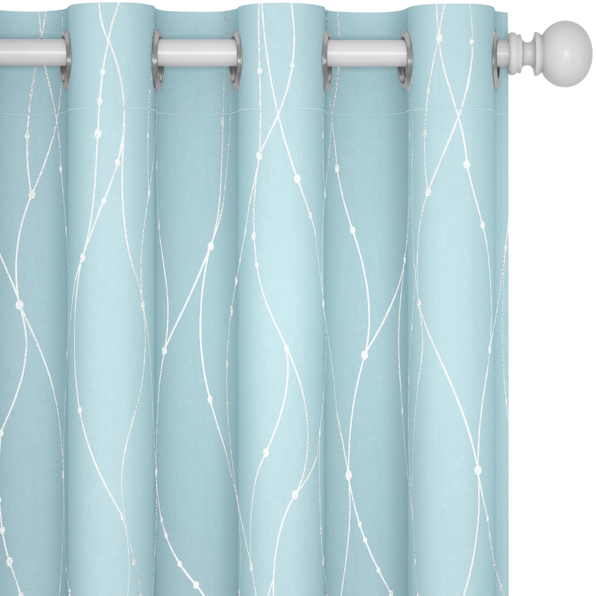 Deconovo Living Room Curtains 54 Inches Long, Blackout Curtains for Bedroom